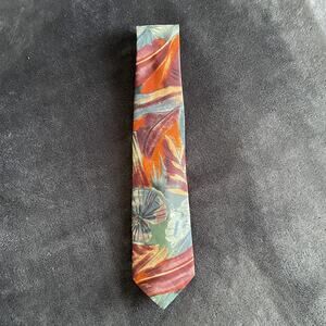 Men's Tie Necktie Meister German Made Pure Silk Tropical Design Abstract